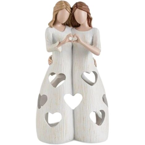 Figurines Sœurs Figurine d'Amitié Bureau Résine Décorative