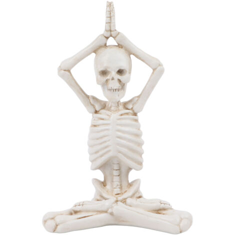 Figurines Squelettes Sculptées Décorations Halloween Effrayantes pour Maison Hantée Ambiance Macabre Padmasana