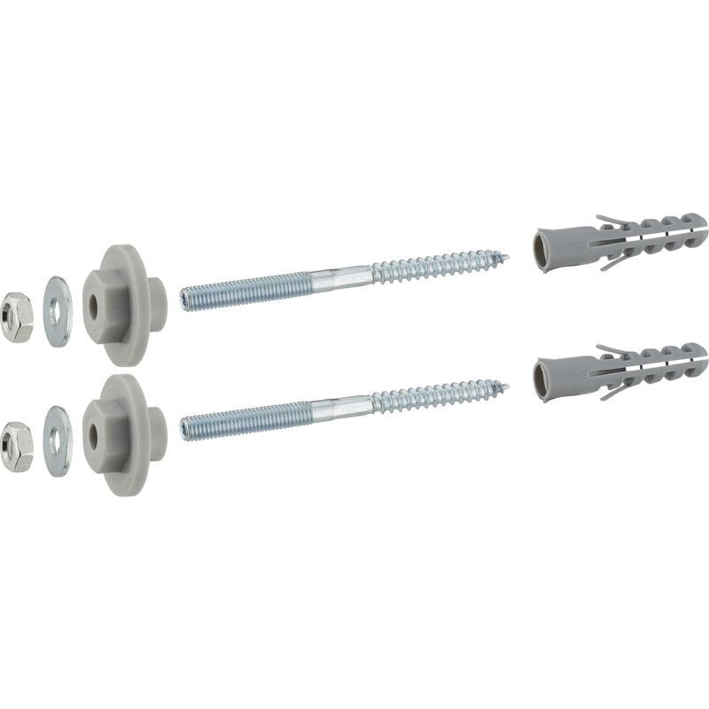 

fijaciones lavabo pared sólida arandelas ajustables tornillos 8x110 mm tacos 12x60 mm x2