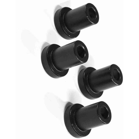 Fijaciones para guías de puertas correderas de acero al carbono para uso agrícola – 4 piezas negras, 3,5 x 3 x 2 cm