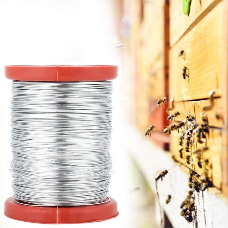 Fil 0,5 mm Acier inoxydable pour usage extérieur Cadre en acier inoxydable pour l'apiculture Outils d'encadrement de ruche (Fil en acier inoxydable)