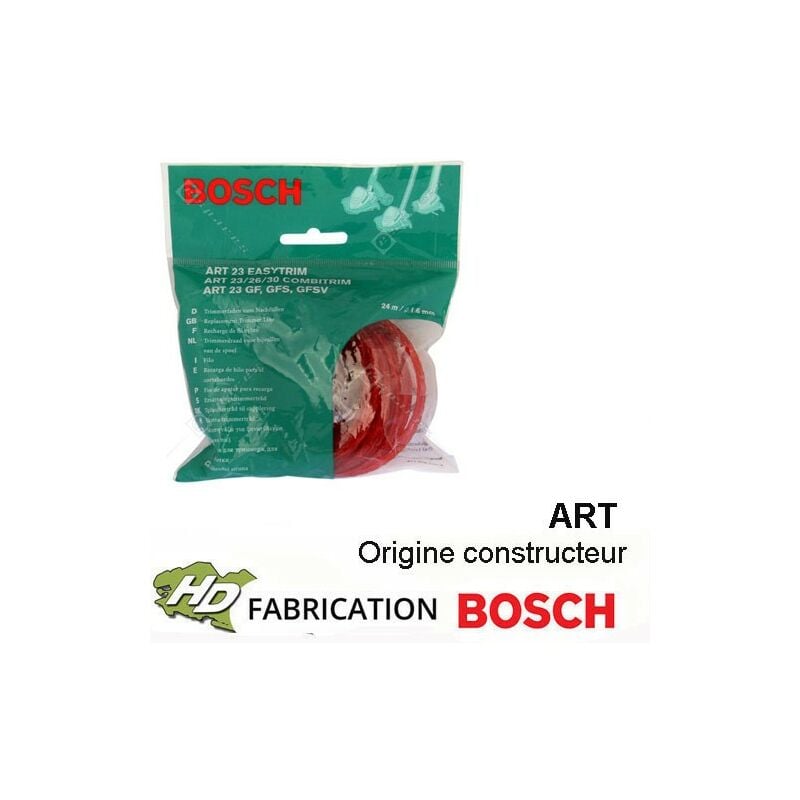 Fil 1,6 mm Bosch F016800176 pour ART23/26/30combitrim ART23/26 easytrim