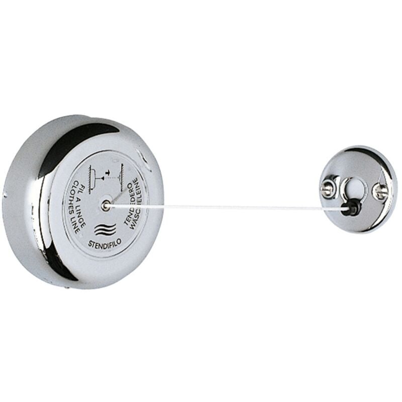 Corde à linge extensible en chrome poli - Inda