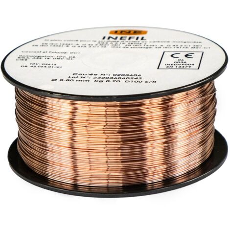 Fil à souder acier 0.8mm 700g – Soudage MIG MAG semi-automatique – Pour travaux métalliques – Faible projection et amorçage facile