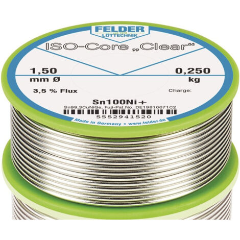Fil à souder ISO-Core® Transparent 1,5mm 250g Sn100Ni+ CHAMPS