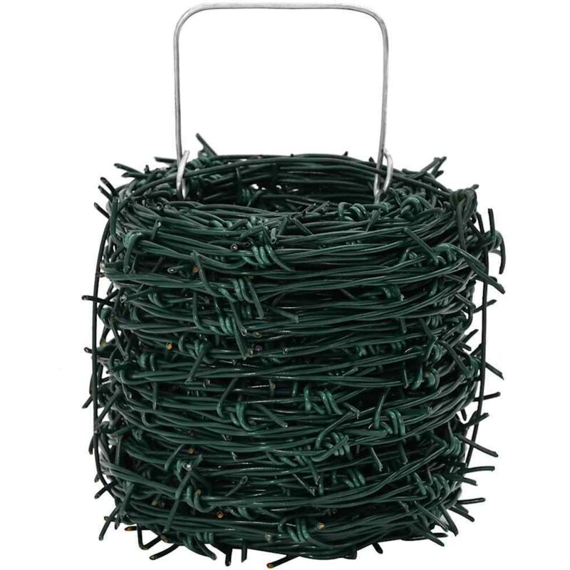Fil barbelé Vert Rouleau de 100 m