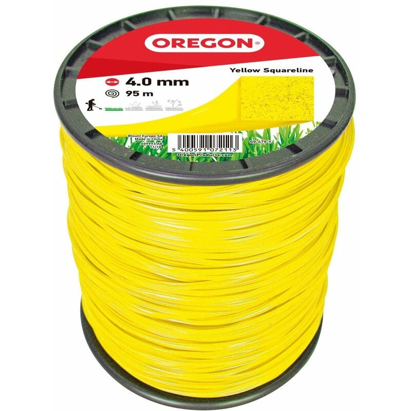 Fil carre jaune 4 0mm 95m