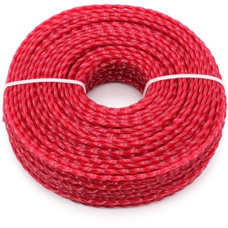 Fil Coupe Bordure Universel, Ligne de en Nylon 3.0 mm, Fil en Nylon Débroussailleuse Robuste pour Bosse Tête Tondeuse À Gazon de Jardinage (Twist, 3mm)