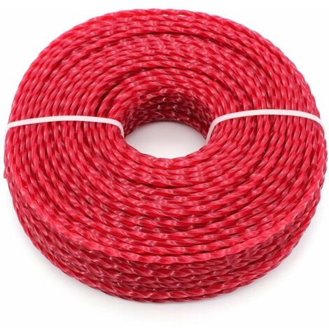 Fil Coupe Bordure Universel, Ligne de en Nylon 3.0 mm, Fil en Nylon Débroussailleuse Robuste pour Bosse Tête Tondeuse À Gazon de Jardinage (Twist, 3mm)