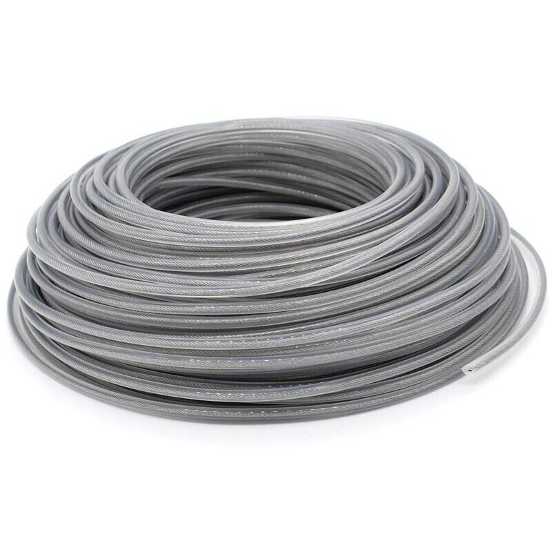 SNQ - Fil Coupe Bordure Universel, Ligne de Trimmer en Acier 3.0 mm, Fil d'acier Débroussailleuse Robuste pour Bosse Tête Tondeuse à Gazon de
