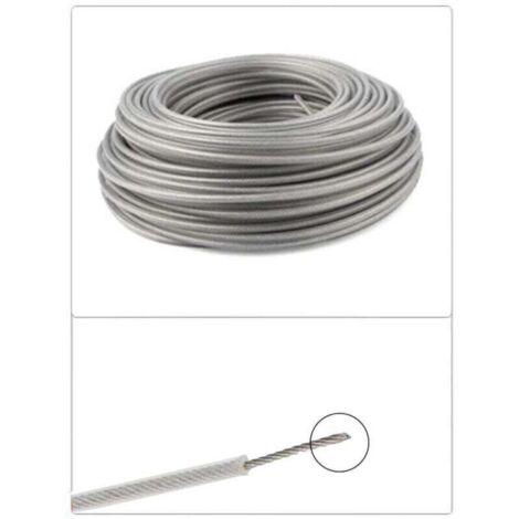 Fil Coupe Bordure Universel, Ligne de Trimmer en Acier 3.0 mm, Fil d'acier Débroussailleuse Robuste pour Bosse Tête Tondeuse À Gazon de Jardinage