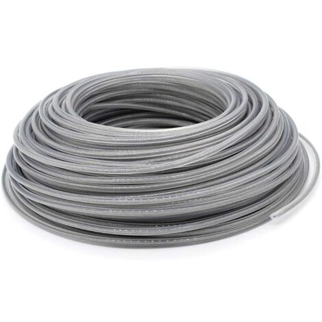 Fil Coupe Bordure Universel, Ligne de Trimmer Strimmer en Acier 3.0 mm, Fil d'acier Débroussailleuse Robuste pour Bosse Tête Tondeuse À Gazon de Jardinage