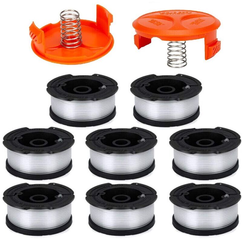 Nazalus-Vente chaude-Fil Coupe pour Coupes-Bordures Compatible avec Black et Decker AF-100, Bobine de Rechange, 8 Bobines de Remplacement avec 2
