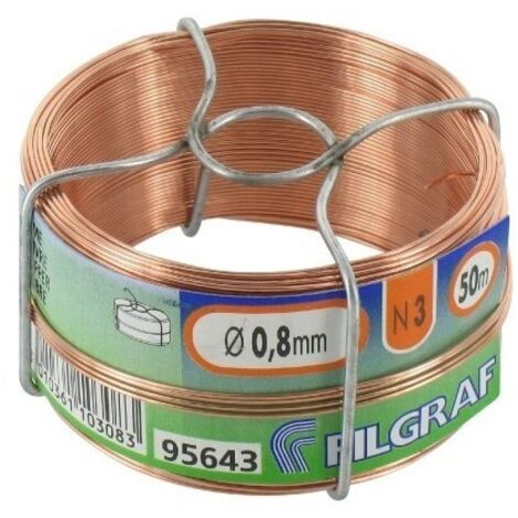 Fil Cuivre Gainé N° 3 - 0,80mmx50mts - 200gr