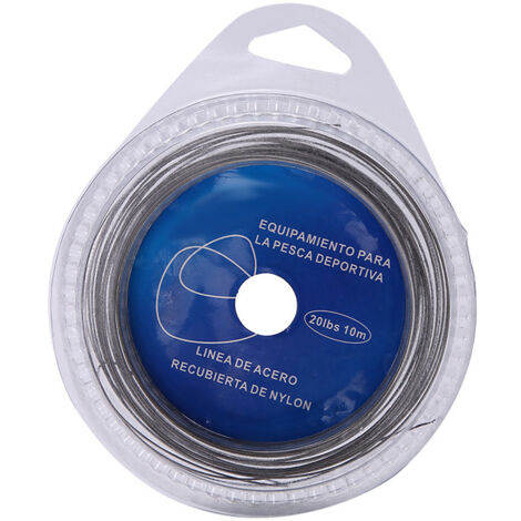 Fil d'acier tressé 7 brins haute résistance pour pêche en mer (20lb) - 10m
