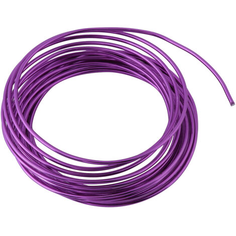 Fil d'aluminium oxydé rond 2mm pour DIY et loisirs créatifs (violet) - Rouleau de 5 mètres