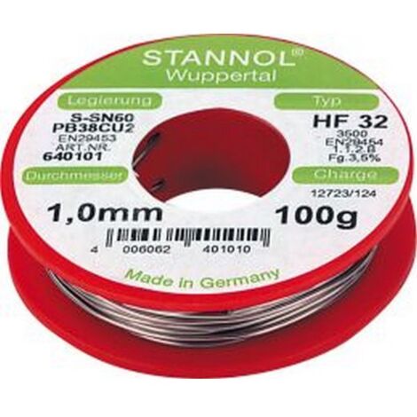 Fil d'apport pour l'électronique, Modèle : Bobine de 100 g, Ø 1,0 mm