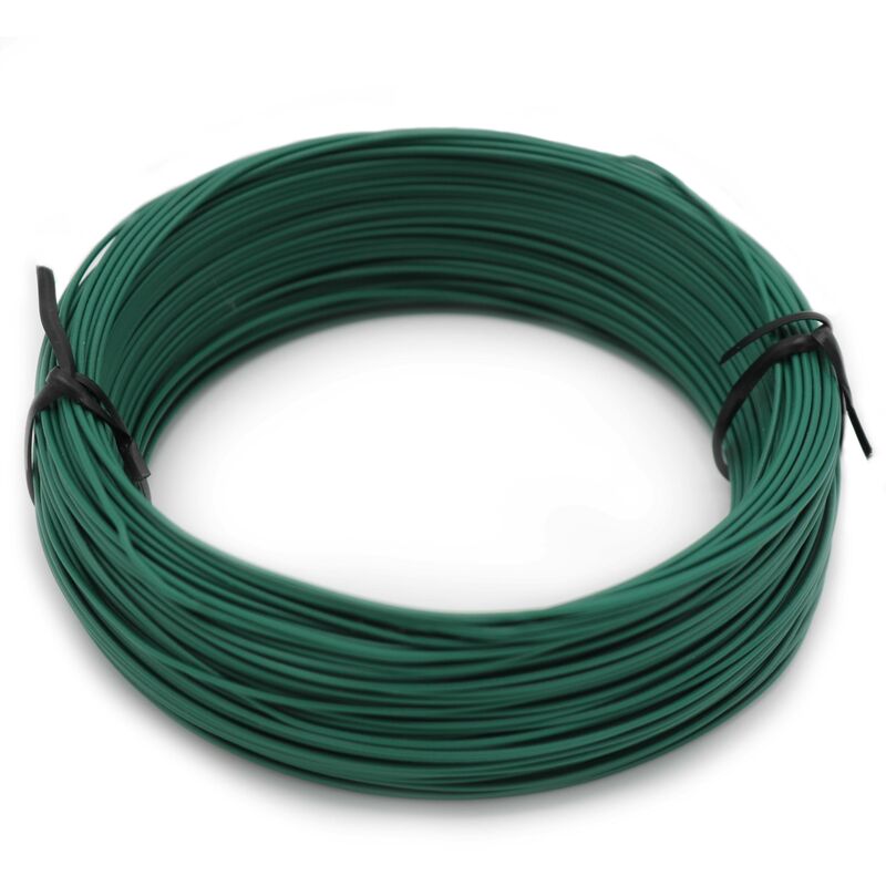 Fil d'attache brise vue acier 50m vert - OVIALA
