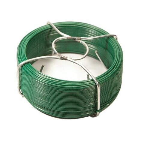 Fil d'attache plastifié vert, 1.15 mm x 50 m