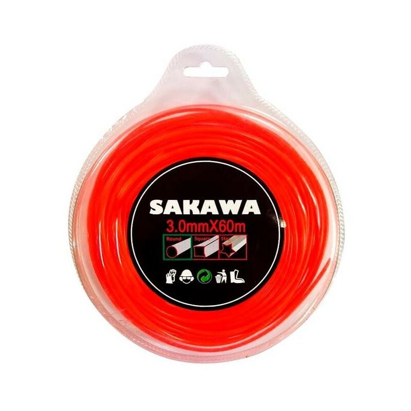 Sakawa - Fil Debroussailleuse Nylon Rond 3.0 x 60M