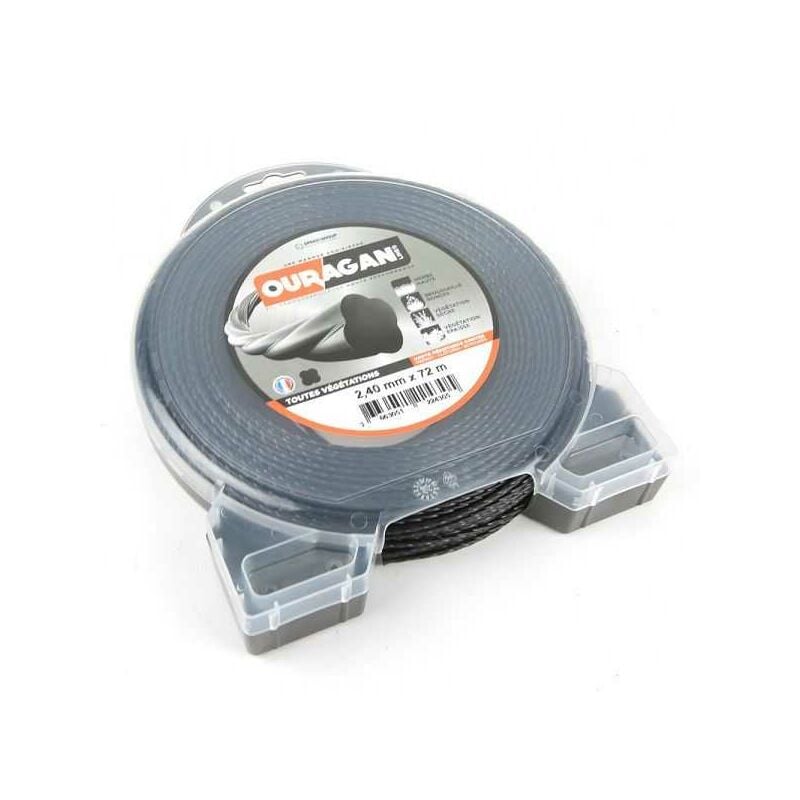 Fil débroussailleuse Ouragan 2,4 mm x 72 m Spirale Blister