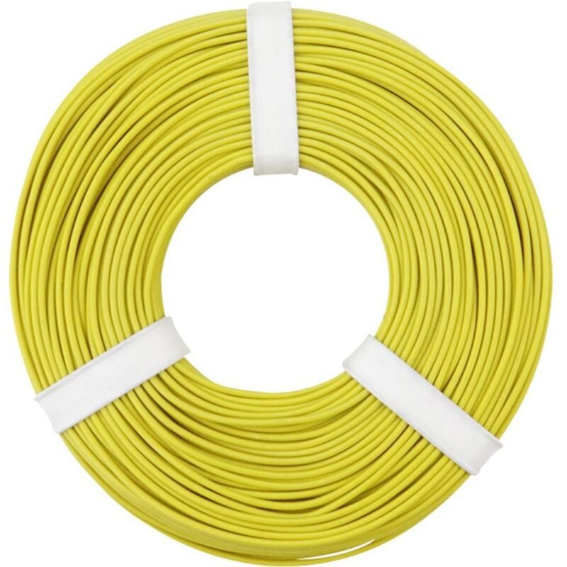 Fil de câblage Donau Elektronik 125-053 1 x 0.25 mm² jaune 50 m