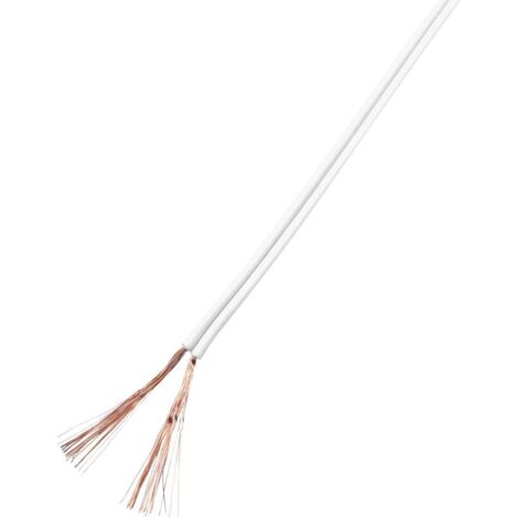 FIL DE CÂBLAGE CONRAD COMPONENTS 93030C533 2 X 1 MM² BLANC 25 M