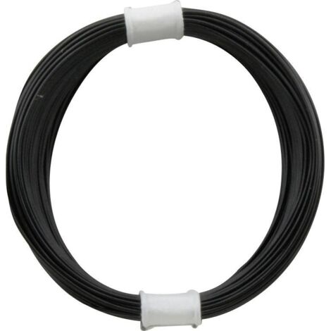 Fil de câblage Donau Elektronik 110-1 1 x 0.04 mm² noir 10 m W242781
