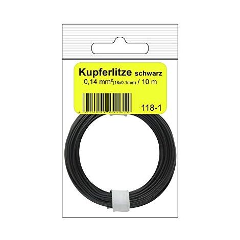 Fil de câblage Donau Elektronik 118-1 1 x 0.14 mm² noir 10 m Y067661
