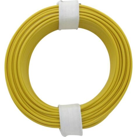 Fil de câblage Donau Elektronik 118-3 1 x 0.14 mm² jaune 10 m Y067401