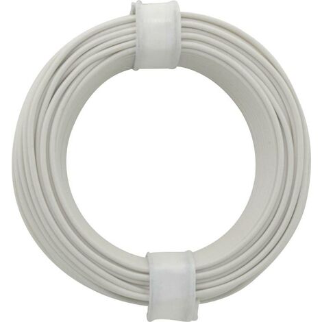 Fil de câblage Donau Elektronik 118-5 1 x 0.14 mm² blanc 10 m Y067091
