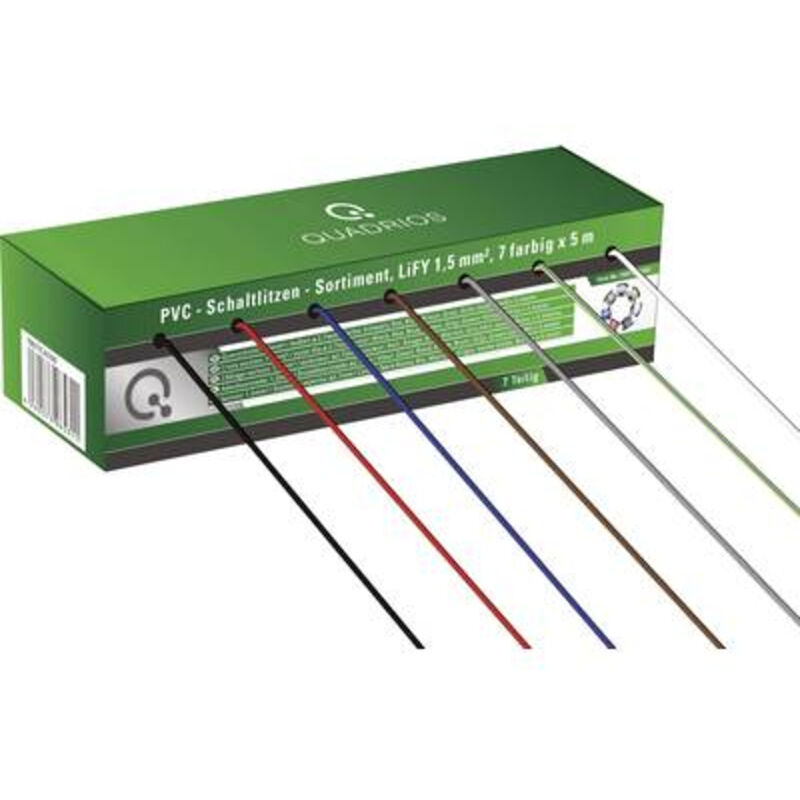 19011CA090 Fil de câblage LiFY 1 x 1.50 mm² bleu, marron, gris, rouge, noir, blanc, jaune-vert 35 m - Quadrios