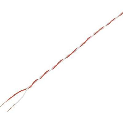 FIL DE CÂBLAGE TRU COMPONENTS SH1998C500 1567408 2 X 0.28 MM² ROUGE, BLANC 20 M