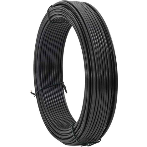 Fil de clôture Anthracite 33 m Acier CFW17293