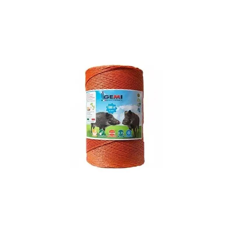 Fil De Cloture Electrique 1000 Mt - 6 Mm² Gemi Elettronica - Moutons, Porcs, Bovins, Poulets Et Petits Animaux