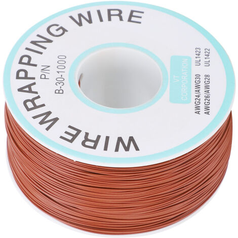 Fil de connexion électronique étamé monobrin pour circuits imprimés - Brun