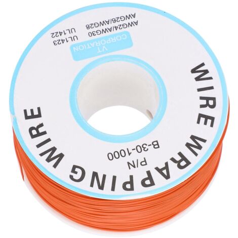 Fil de Connexion Électronique Monobrin en Cuivre pour Câblage de Circuits Imprimés - Orange