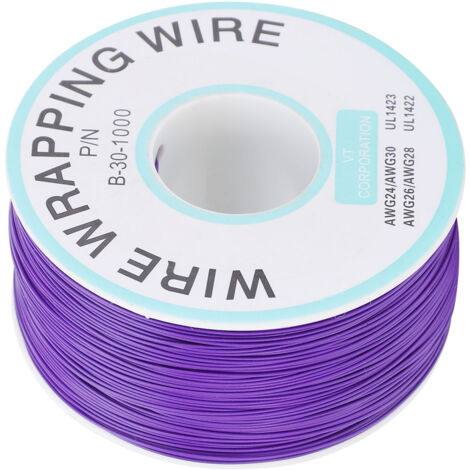 Fil de connexion électronique monocœur étamé pour circuit imprimé - Violet