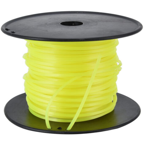 Fil de coupe-bordures de 3 mm, fil quadruple pour tondeuse à gazon Husqvarna, jaune, 50 m / 164 pi