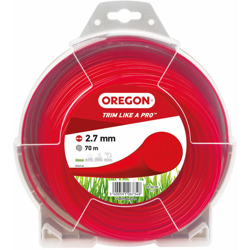 Oregon - Fil de coupe Coloured Line Rouge, épaisseur de fil 2,7 mm, longueur 70 m
