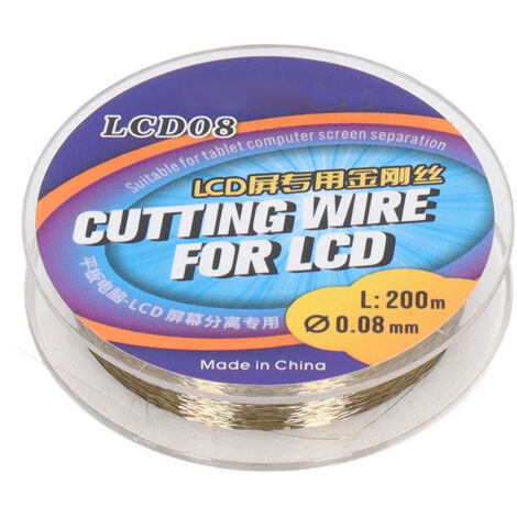 Fil de coupe écran LCD 0.08mm 200m - Fil acier haute dureté pour réparation téléphone et séparation écran