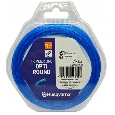 Fil de coupe pour débroussailleuses Husqvarna OPTI ROUND 1.5mmx15m ORIGINAL