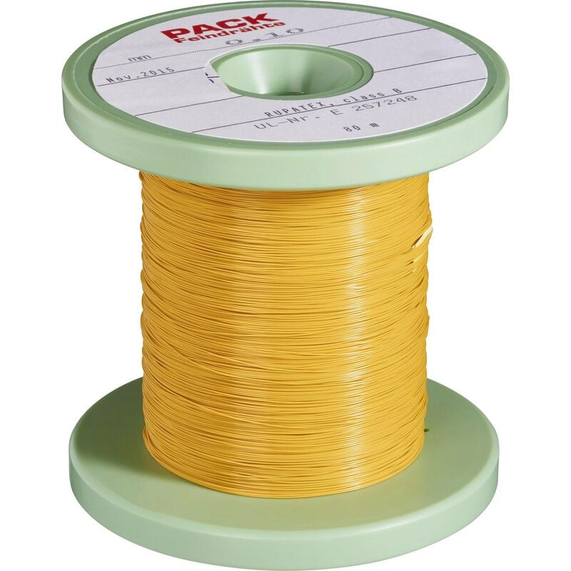 Pack Litz Wire - Fil de cuivre émaillé Diamètre extérieur (avec vernis isolant)=0.50 mm ø extérieur (sans vernis isolant): 0.30 mm 80 m W759231