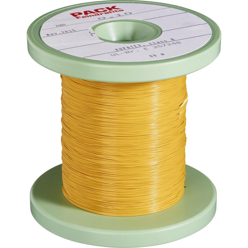 Fil de cuivre émaillé Diamètre extérieur (avec vernis isolant)=1 mm ø extérieur (sans vernis isolant): 0.80 mm 40 m W759171 - Pack Litz Wire