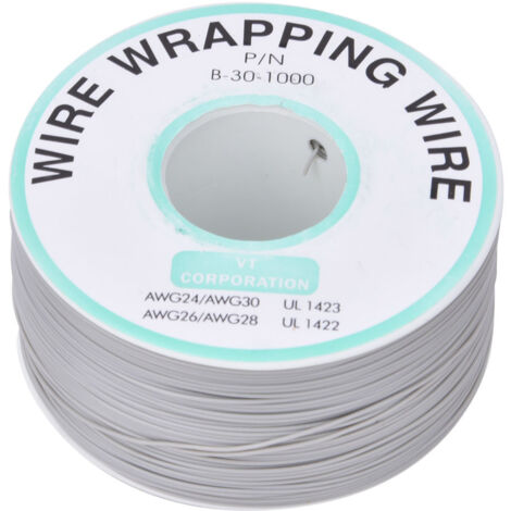 Fil de cuivre étamé 30AWG pour soudure et réparation électronique, bobine de 300m, adapté aux circuits imprimés.