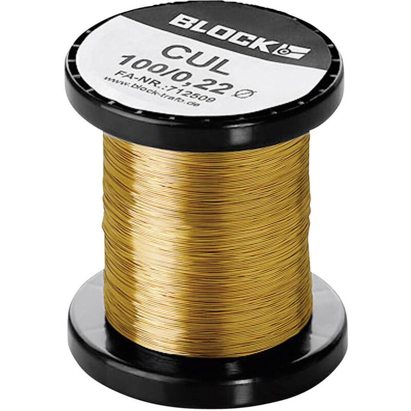 Fil de cuivre émaillé Block cul 500/1,12 ø extérieur (sans vernis isolant): 1.12 mm 55 m 0.50 kg