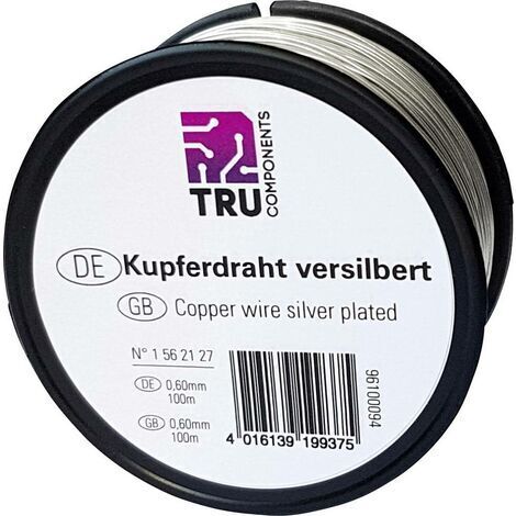 Fil de cuivre TRU COMPONENTS 1516012/30 1562131 Ø extérieur (sans vernis isolant): 1.20 mm 30 m