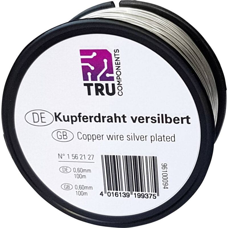 Tru Components - Fil de cuivre 1516012/10 1562141 ø extérieur (sans vernis isolant): 1.20 mm 10 m