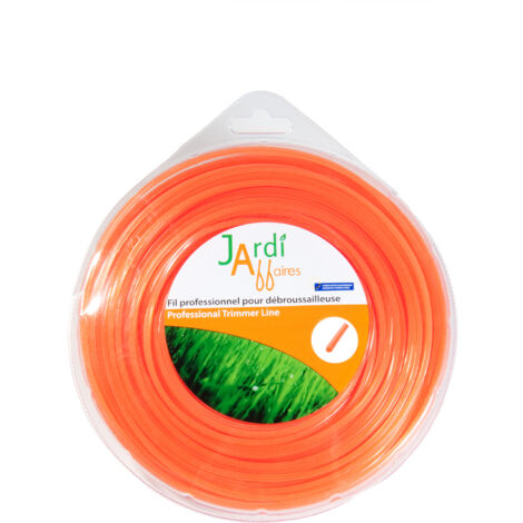 Fil de débroussailleuse étoilé qualité PRO 4 mm x 30 mètres