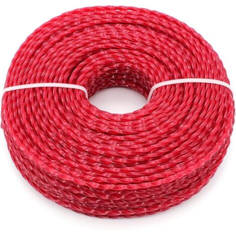 Fil de débroussailleuse, fil de nylon tondeuse de 3,0 mm, ligne de rechange pour pelouses, jardins, trottoirs, passerelles, parcs et paysages (Twist, 3mmx73m)